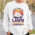 Damen Lustiger Mäher Rasen Bier Papa Landschaftsbau Dare It Wh Mit-Ausschnitt Sweatshirt Geschenke für Ihn