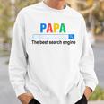 Damen Papa Die Beste Suchmaschine Lustigeratertag Mit-Ausschnitt Sweatshirt Geschenke für Ihn