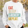 Eat Sleep Archery Repeat Retro Vintage Archer Archery Sweatshirt Gifts for Him