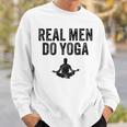 Echte Männer Machen Yoga intage Gray S Sweatshirt Geschenke für Ihn