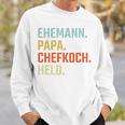 Ehemann Papa Chefkoch Held Geschenk Zumatertag Sweatshirt Geschenke für Ihn