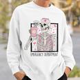 Emergency Department Valentines Day Skeleton Drinking Coffee Sweatshirt Gifts for Him