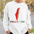 Falasn Palestine Watermelon Map Patriotic Graphic Sweatshirt Gifts for Him