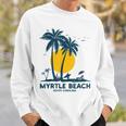 Family Vacation Retro Sunset South Carolina Myrtle Beach Sweatshirt Gifts for Him