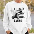 Flat Track Motorcycle Racing American Flag Speedway Dirt Sweatshirt Gifts for Him