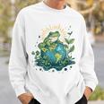 Frog Earth Day Frog Earth Day Green Themed Sweatshirt Gifts for Him