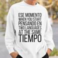 Bilingual English Español Spanish Ingles Spanglish Gray Sweatshirt Geschenke für Ihn