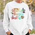 Girls Trip Girls Weekend Friends Beaches Booze & Besties Sweatshirt Gifts for Him