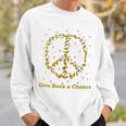 Give Bees A Chance Peace Sign Sweatshirt Gifts for Him