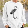 Great Blue Heron Bird Birdwatcher Sweatshirt Gifts for Him
