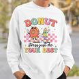 Groovy Donut Stress Just Do Your Best Testing Day Teachers Sweatshirt Gifts for Him