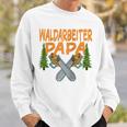 Herren Waldarbeiter Papa Baumfäller Bäume Fällen Im Wald Raglan Sweatshirt Geschenke für Ihn