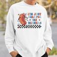 Hot Dog I'm Just Here For The Wieners Cute Retro 4Th Of July Sweatshirt Gifts for Him