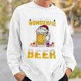 Its The Most Wonderful Time For A Beer Christmas Santa Light Sweatshirt Gifts for Him