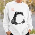 Japanese Grumpy Frog Toad Unimpressed Animal Chubby Sweatshirt Gifts for Him