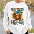 Leopard Highland Cow Bandana Not Today Heifer Western Animal Sweatshirt Gifts for Him