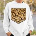 Leopard Print Pocket Cool Animal Lover Cheetah Sweatshirt Gifts for Him