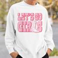 Let's Go Girls Cowgirl Boot Bachelorette Party Matching Sweatshirt Gifts for Him