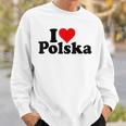 I Love Heart Polska Poland Sweatshirt Geschenke für Ihn