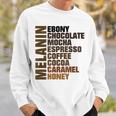 Melanin Shades Of Brown Ebony Caramel Mocha Sweatshirt Gifts for Him