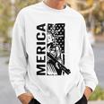 Merica Patriotic Pro Gun Usa Liberty Lady 4Th Of July Gun Sweatshirt Gifts for Him