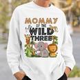 Mommy Of The Wild Three Birthday 3Rd Safari Jungle Family Sweatshirt Gifts for Him