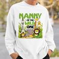 Nanny Of The Wild One Birthday 1St Safari Jungle Family Sweatshirt Gifts for Him