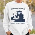 It Is What It Is And It Is Not Great Raccoon Meme Sweatshirt Gifts for Him
