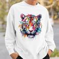 Obra De Arte De Tigre Colorido Animal Arte Tigre Camisa de entrenamiento Regalos para él