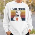 Odio A La Gente Bull Terrier Odio Retrointage Camisa de entrenamiento Regalos para él