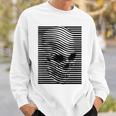 Optical Illusion Skull Stripes Effect &Sweatshirt Gifts for Him