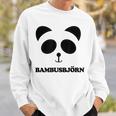 Panda-Gesicht Sweatshirt Bambusbjörn, Witzig & Unisex Weiß Geschenke für Ihn