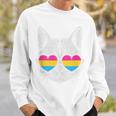 Pansexual Cat With Glasses Lgbt Pride Sweatshirt Gifts for Him