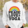 Peace Love & Yoga Regenbogen Hippie Retro Yoga Sweatshirt Geschenke für Ihn