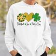 Peace Love Patty's Day Pickleball Shamrocks St Patrick's Day Sweatshirt Gifts for Him