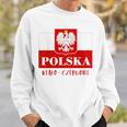 Polska Bialo-Czerwoni Polnische Flagge Polnisches Emblem Weißer Adler Sweatshirt Geschenke für Ihn