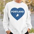 Portland Maine Heart Pride Retro Love Sweatshirt Gifts for Him