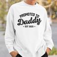 Promoted To Daddy Est 2023 New Dad New Birth Fathers Day Sweatshirt Gifts for Him