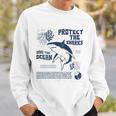 Protect The Local Sharks Scuba Diving Save The Ocean Sweatshirt Gifts for Him
