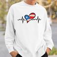 Puerto Rico Flag Heartbeat Puerto Rican Boricua Hispanic Sweatshirt Gifts for Him