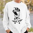 Raised Hand Clenched Fist Broken Chain Birds Black Freedom Sweatshirt Gifts for Him