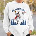 He Is Rizzin Jesus Basketball Easter Religious Sweatshirt Gifts for Him