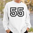 Rückennummer 55Intage SchwarzWeiß Sweatshirt Geschenke für Ihn