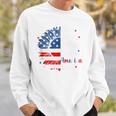She Loves Jesus And America Too Sunflower Usa Flag Sweatshirt Gifts for Him
