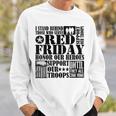 I Stand Behind Those Who Serve American Flag Red Friday Sweatshirt Gifts for Him