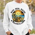 Sun Sea San Painkillers Chronic Pain Illness Spoonie Humour Sweatshirt Gifts for Him