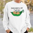 Two Peas In A Pod Grandpa Of Twins Sweatshirt Gifts for Him