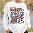 Never Underestimate Blocker Family Name Sweatshirt Gifts for Him