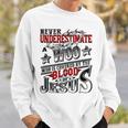 Never Underestimate Woo Family Name Sweatshirt Gifts for Him