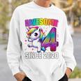 Unicorn 4Th Birthday 4 Year Old Unicorn Party Girls Outfit Sweatshirt Gifts for Him